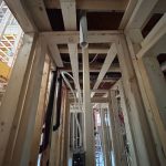 Mur ouvert pour installation aspirateur central à Laundière - Aspirateur St-Charles